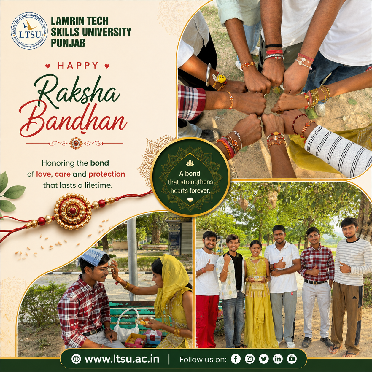 Celebration of Raksha Bandhan at LTSU